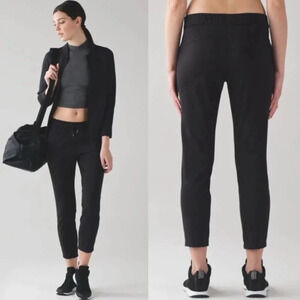 Lululemon On The Fly Pant *28" in Black Elastic Waistband Athletic Joggers 4